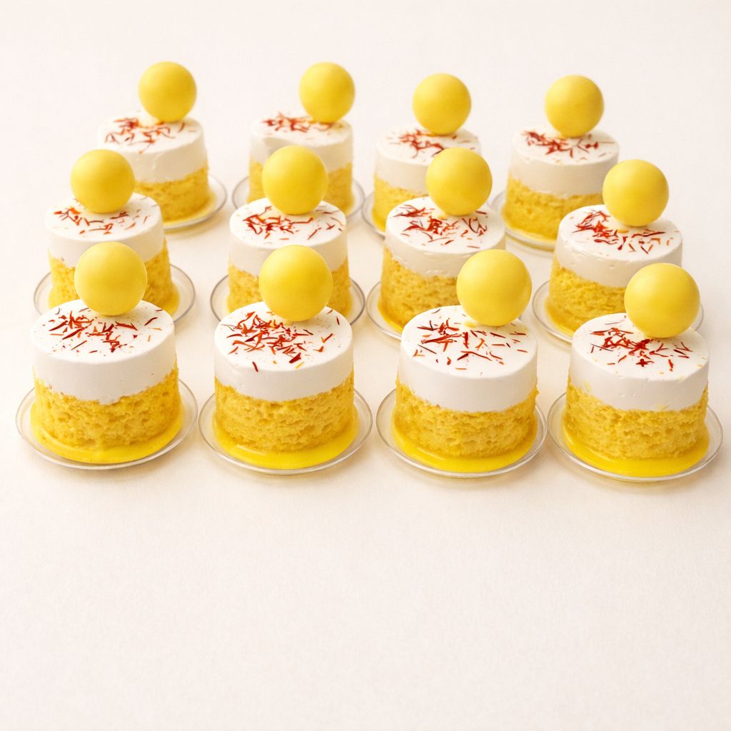 Saffron Mini Milk Cake